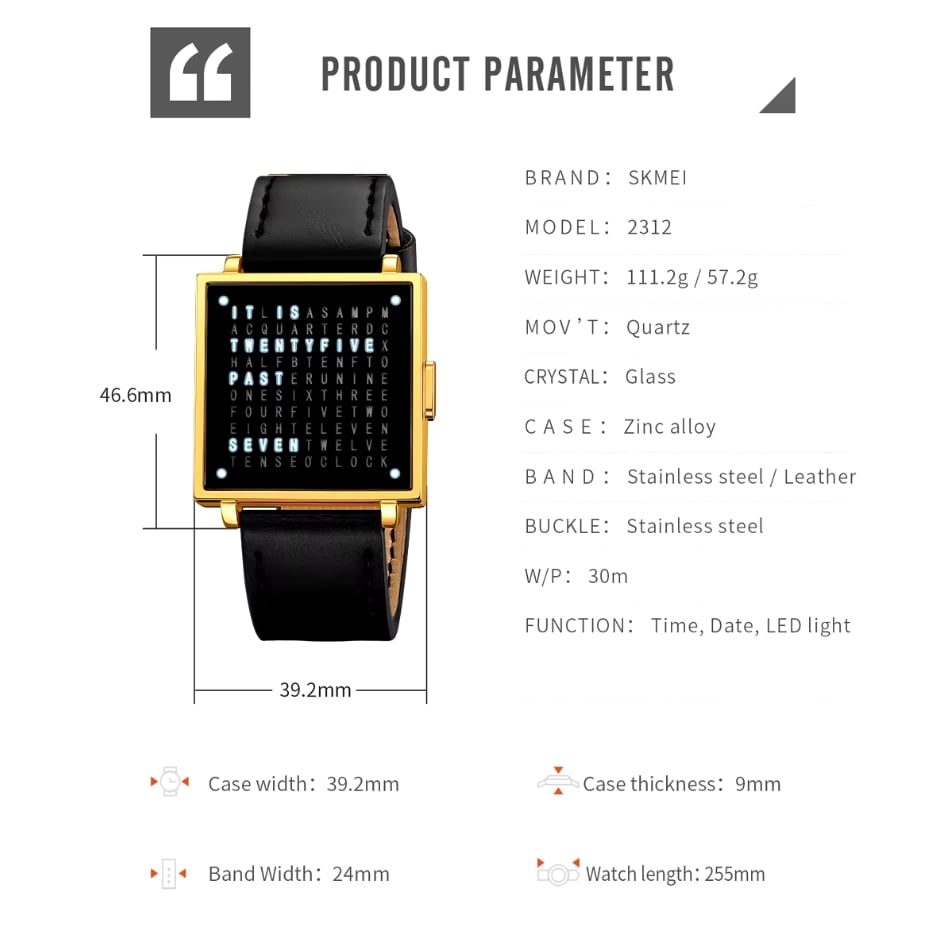 LexoTime - Unisex-tekstikello