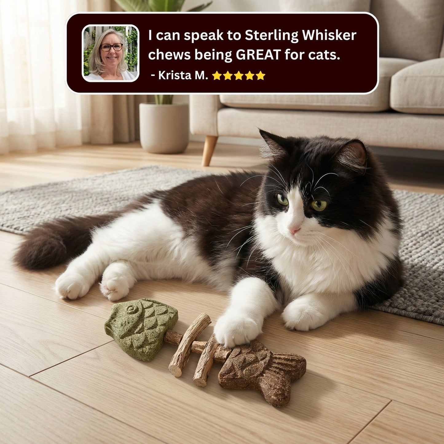 PurrGuard – kissanminttu- ja hopeaköynnöshampaiden purutuikut
