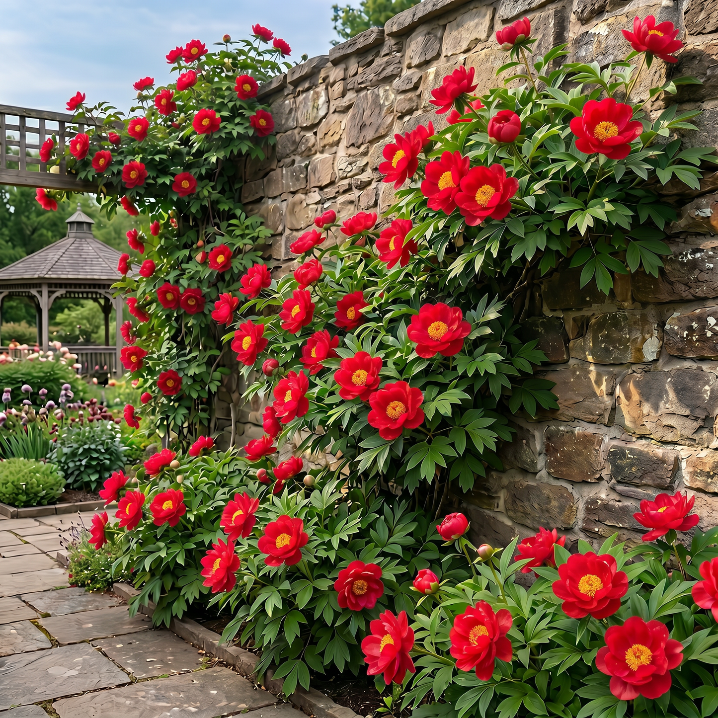 🌸 Harvinaiset kiipeilypionit sipulit🪴Suuret, täyteläiset kukat, kylmänkestävä perenna, helppokasvainen puutarhan suosikki